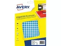 Een Avery PET08B ronde markeringsetiketten, diameter 8 mm, blister van 2940 stuks, blauw koop je bij ShopXPress