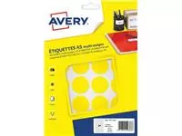 Een Avery PET30J ronde markeringsetiketten, diameter 30 mm, blister van 240 stuks, geel koop je bij ShopXPress