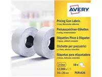 Een Avery PLR1626 etiketten voor prijstang non-permanent, ft 26 x 16, 12 000 etiketten, wit koop je bij ShopXPress