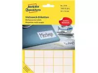 Een Avery Zweckform 3318 mini etiketten ft 22 x 18 mm (b x h), 1.200 etiketten, wit koop je bij ShopXPress