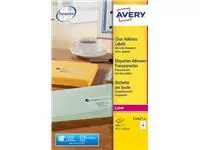 Een Avery transparante etiketten QuickPEEL ft 99,1 x 33,9 mm (b x h), 400 stuks, 16 per blad koop je bij ShopXPress