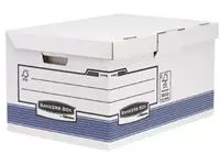 Een Bankers Box System, opbergdoos flip top maxi, blauw koop je bij ShopXPress