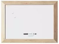 Een Bi-Office Kamashi magnetisch whiteboard met naturel kader koop je bij ShopXPress