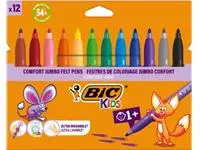 Een Bic Kids Comfort Jumbo viltstiften, etui van 12 stuks koop je bij ShopXPress