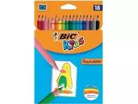 Een Bic Kids kleurpotlood Tropicolors, etui van 18 stuks koop je bij ShopXPress