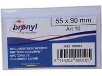 Een Bronyl U-mapje uit transparante PVC van 140 micron, ft kredietkaart koop je bij ShopXPress