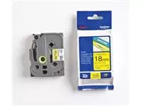 Een Brother TZe tape voor P-Touch 18 mm, zwart op geel koop je bij ShopXPress