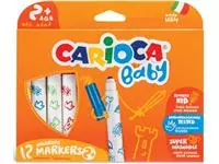 Een Carioca viltstifen Baby, kartonnen etui met 12 stuks koop je bij ShopXPress