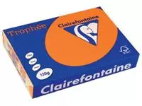 Een Clairefontaine Trophée Intens, gekleurd papier, A4, 120 g, 250 vel, feloranje koop je bij ShopXPress