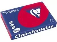 Een Clairefontaine Trophée Intens, gekleurd papier, A4, 120 g, 250 vel, kersenrood koop je bij ShopXPress