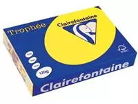 Een Clairefontaine Trophée Intens, gekleurd papier, A4, 120 g, 250 vel, zonnegeel koop je bij ShopXPress
