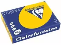 Een Clairefontaine Trophée Intens, gekleurd papier, A4, 160 g, 250 vel, zonnebloemgeel koop je bij ShopXPress