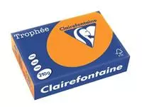 Een Clairefontaine Trophée Intens, gekleurd papier, A4, 210 g, 250 vel, feloranje koop je bij ShopXPress