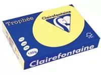 Een Clairefontaine Trophée Pastel, gekleurd papier, A4, 120 g, 250 vel, citroengeel koop je bij ShopXPress