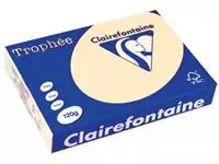 Een Clairefontaine Trophée Pastel, gekleurd papier, A4, 120 g, 250 vel, crème koop je bij ShopXPress