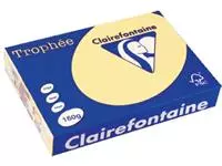 Een Clairefontaine Trophée Pastel, gekleurd papier, A4, 160 g, 250 vel, kanariegeel koop je bij ShopXPress