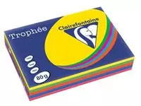 Een Clairefontaine Trophée intens A4, 80 g, 5 x 100 vel, geassorteerde kleuren koop je bij ShopXPress