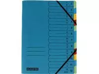 Een Class&#39;ex sorteermap A-Z en 1-12, blauw met 12 tabs in geassorteerde kleuren koop je bij ShopXPress