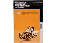 Een Cleverpack monsterenveloppen, ft 229 x 324 x 38 mm, met stripsluiting, wit, pak van 25 stuks koop je bij ShopXPress