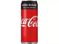 Een Coca-Cola Zero frisdrank, sleek blik van 33 cl, pak van 24 stuks koop je bij ShopXPress