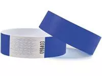 Een Combicraft polsbandjesTyvek, blauw, pak van 100 stuks koop je bij ShopXPress
