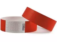 Een Combicraft polsbandjes Tyvek, rood, pak van 100 stuks koop je bij ShopXPress