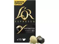 Een Douwe Egberts L&#39;Or Intensity koffiecapsules, Ristretto, pak van 10 stuks koop je bij ShopXpress B.V.