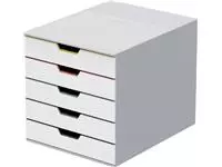 Een Durable Ladeblok Varicolor, 5 laden, wit meubel koop je bij ShopXPress