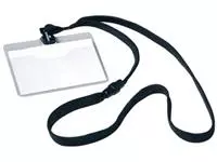 Een Durable badge met textielband zwart, 10 stuks koop je bij ShopXPress