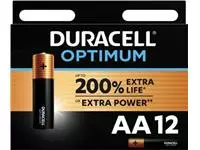Een Duracell batterij Optimum AA, blister van 12 stuks koop je bij ShopXPress