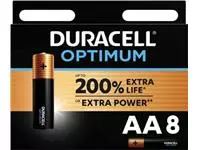 Een Duracell batterij Optimum AA, blister van 8 stuks koop je bij ShopXPress