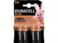 Een Duracell batterij Plus 100% AA, blister van 4 stuks koop je bij ShopXPress