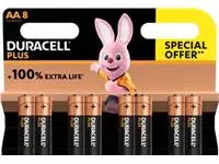 Een Duracell batterij Plus 100% AA, blister van 8 stuks koop je bij ShopXPress