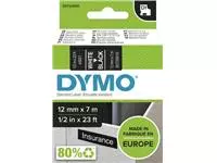 Een Dymo D1 tape 12 mm, wit op zwart koop je bij ShopXPress