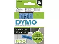 Een Dymo D1 tape 12 mm, zwart op blauw koop je bij ShopXPress