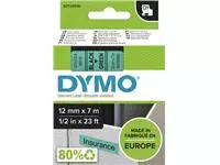 Een Dymo D1 tape 12 mm, zwart op groen koop je bij ShopXPress
