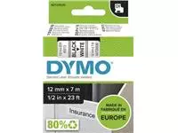 Een Dymo D1 tape 12 mm, zwart op wit koop je bij ShopXPress