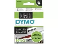Een Dymo D1 tape 19 mm, wit op zwart koop je bij ShopXPress