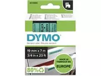 Een Dymo D1 tape 19 mm, zwart op groen koop je bij ShopXPress