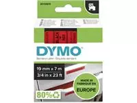 Een Dymo D1 tape 19 mm, zwart op rood koop je bij ShopXPress