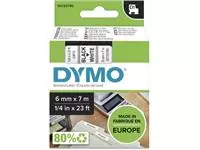 Een Dymo D1 tape 6 mm, zwart op wit koop je bij ShopXPress