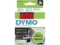 Een Dymo D1 tape 9 mm, zwart op rood koop je bij ShopXPress