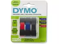 Een Dymo D3 tape 9 mm, geassorteerde kleuren, blister van 3 stuks koop je bij ShopXPress