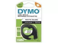 Een Dymo LetraTAG tape 12 mm, papier wit koop je bij ShopXPress