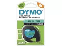 Een Dymo LetraTAG tape 12 mm, plastic groen koop je bij ShopXPress