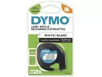 Een Dymo LetraTAG tape 12 mm, plastic wit koop je bij ShopXPress