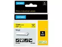 Een Dymo RHINO vinyltape 12 mm, zwart op geel koop je bij ShopXPress