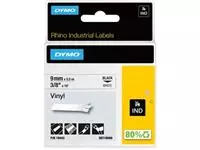 Een Dymo RHINO vinyltape 9 mm, zwart op wit koop je bij ShopXPress
