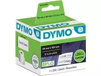 Een Dymo etiketten LabelWriter ft 101 x 54 mm, wit, 220 etiketten koop je bij ShopXPress