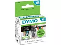 Een Dymo etiketten LabelWriter ft 13 x 25 mm, verwijderbaar, wit, 1000 etiketten koop je bij ShopXPress